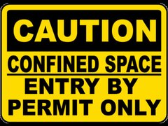 Caution Entry By Permit Only Sign