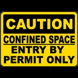 Caution Entry By Permit Only Sign